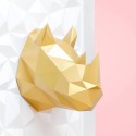 Trophée origami papier - assembli - rhino