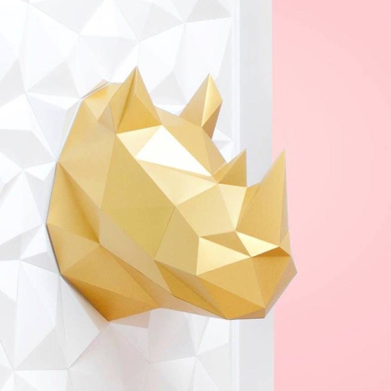 Trophée origami papier - assembli - rhinorophée origami papier - assem