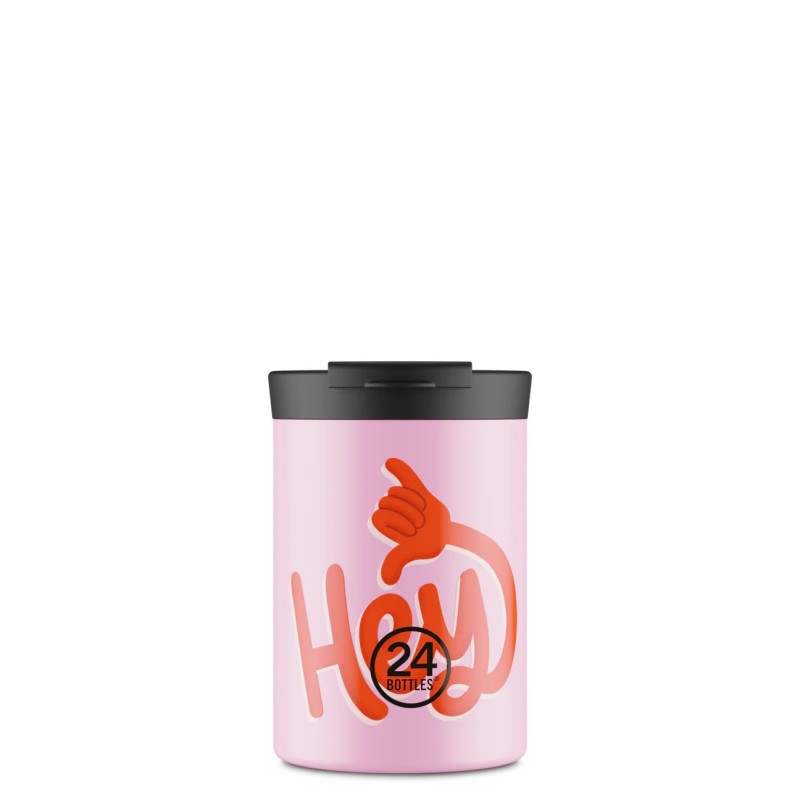 Mug isotherme 350 ml - 24bottles - travel tumbler - hey! pink