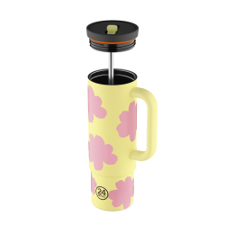 Thermos gobelet 800 ml - 24bottles - Straw cup daydreaming yellow