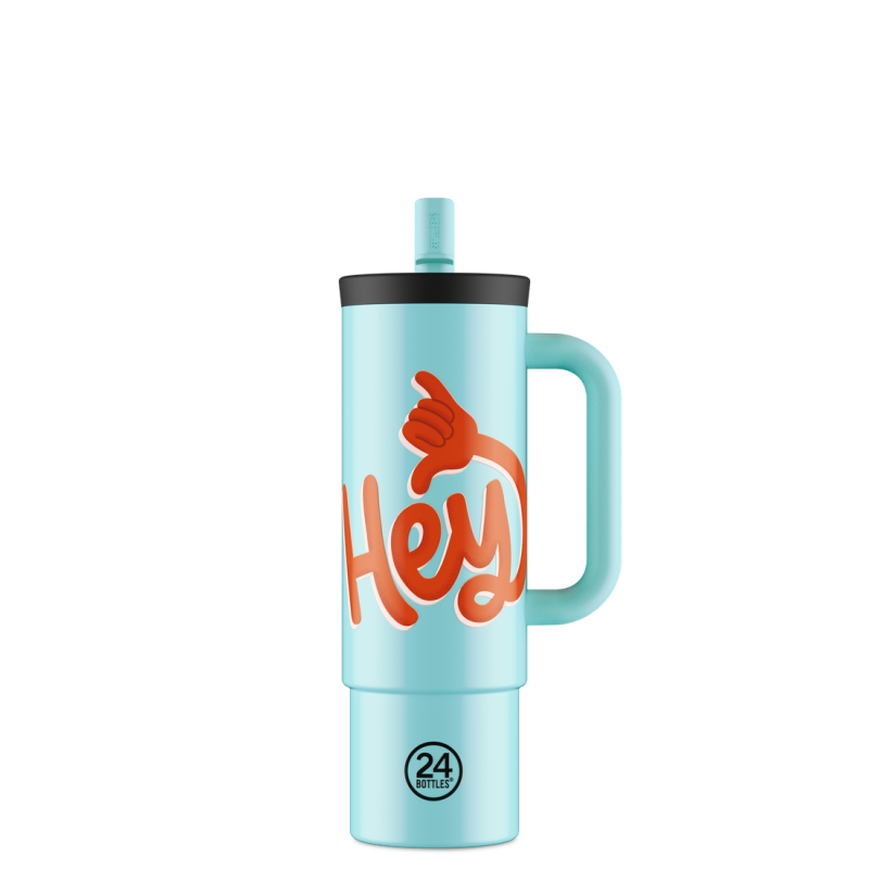 Thermos gobelet 800 ml - 24bottles - Straw cup hey! blue