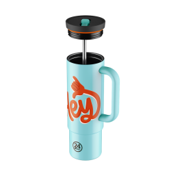 Thermos gobelet 800 ml - 24bottles - Straw cup hey! blue
