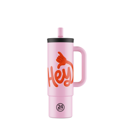 Thermos gobelet 800 ml - 24bottles - Straw cup hey! pink
