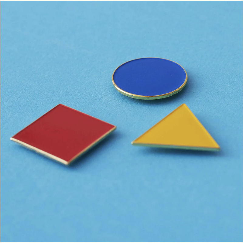 Magnet (lot de 3) - Pinpinpin - Basic forms in the Primary Bauhaus Colours