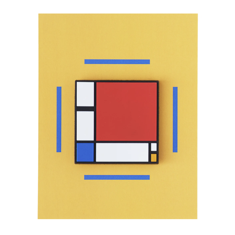 Magnet - Pinpinpin - Composition with red, blue and yellow