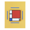 Magnet - Pinpinpin - Composition with red, blue and yellow