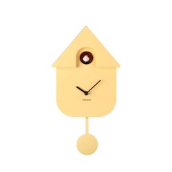 Pendule - present time - modern cuckoo -  soft Yellow