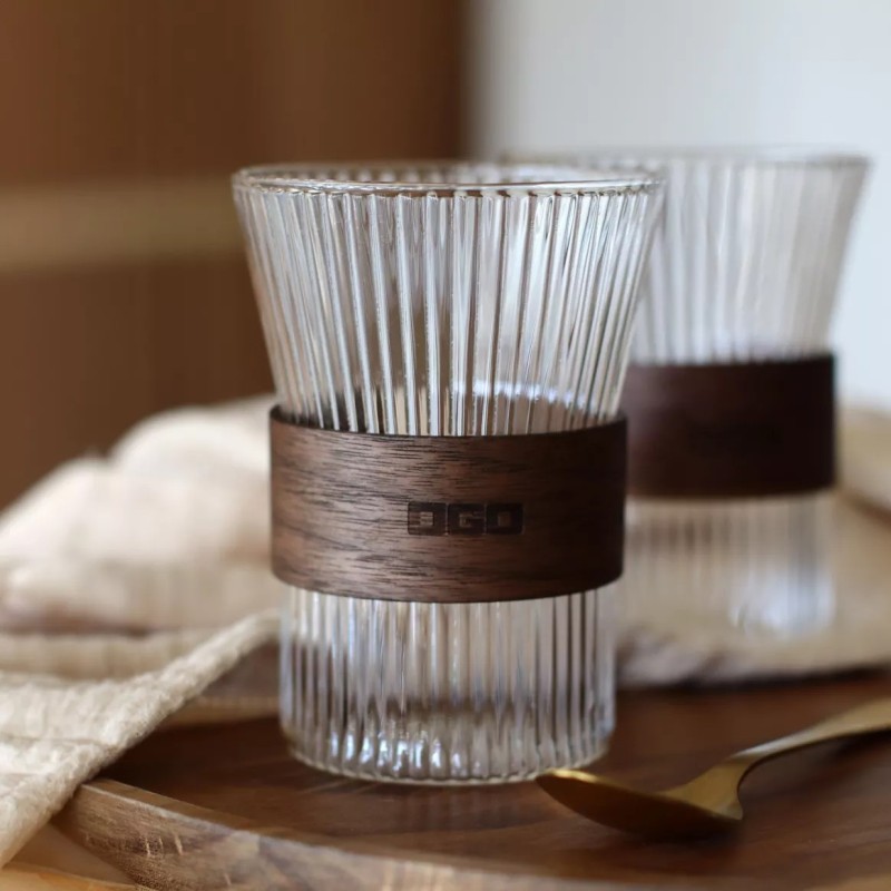Tasses Karl 250ml - Ogo Living - verre borosilicate transparent - lot de 2