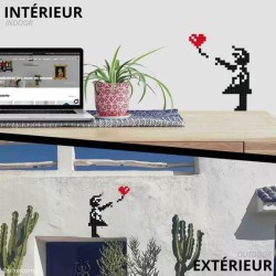 Kit mosaïques DIY en verre recyclé - kubbick - pixel art - big girl with balloon