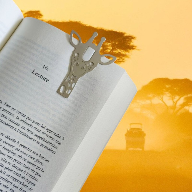 Marque-pages laiton - malangocha - girafe