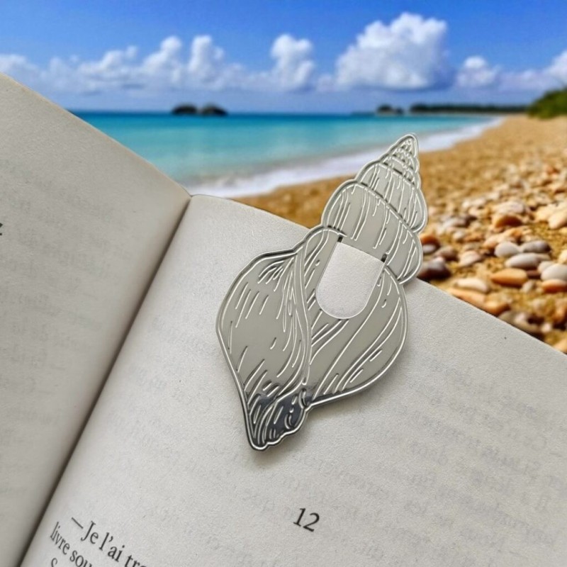 Marque-pages laiton - malangocha - coquillage