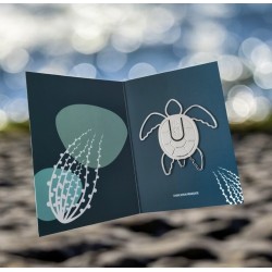 Marque-pages laiton - malangocha - tortue de mer