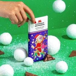 Tablette 80gr - le chocolat des français - noël - lait bioablette 80gr
