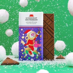 Tablette 80gr - le chocolat des français - noël - lait bioablette 80gr