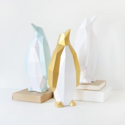 Trophée origami papier - assembli - pingouinrophée origami papier - as