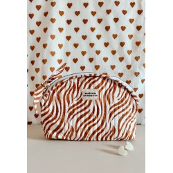 Trousse make up - Maison Augustin - zebre camel