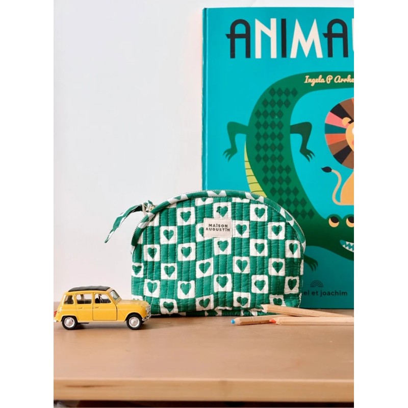 Trousse make up - Maison Augustin - coeur sapin