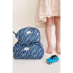 Trousse make up - Maison Augustin - zebre indigo
