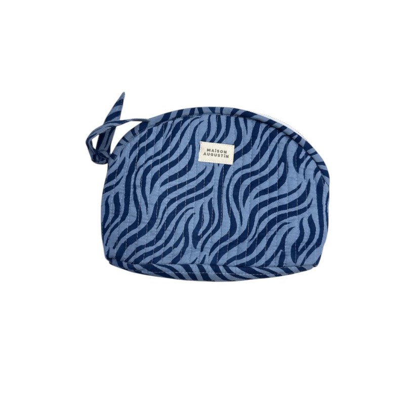 Trousse make up - Maison Augustin - zebre indigo