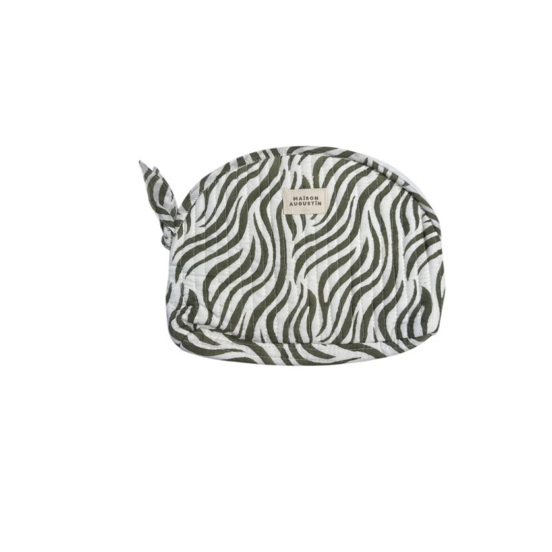 Trousse make up - Maison Augustin - zebre kaki