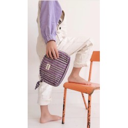 Trousse make up - Maison Augustin - stripe purple
