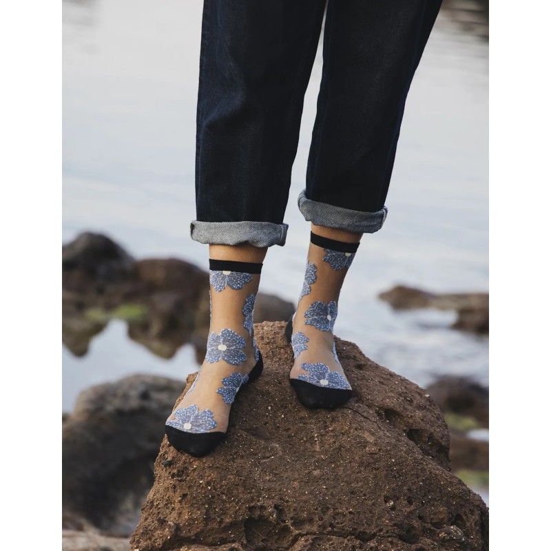 Chaussettes - atelier st eustache - Murano bleue