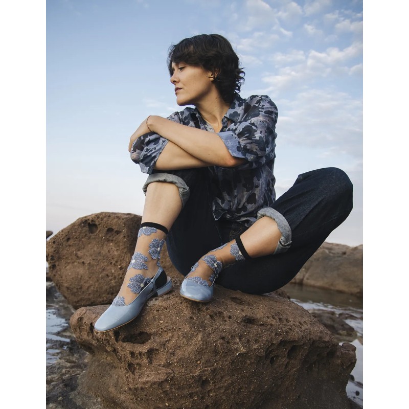 Chaussettes - atelier st eustache - Murano bleue