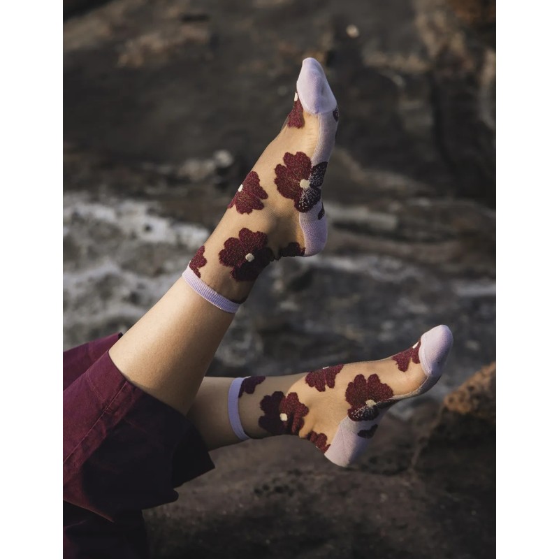 Chaussettes - atelier st eustache - Murano violette