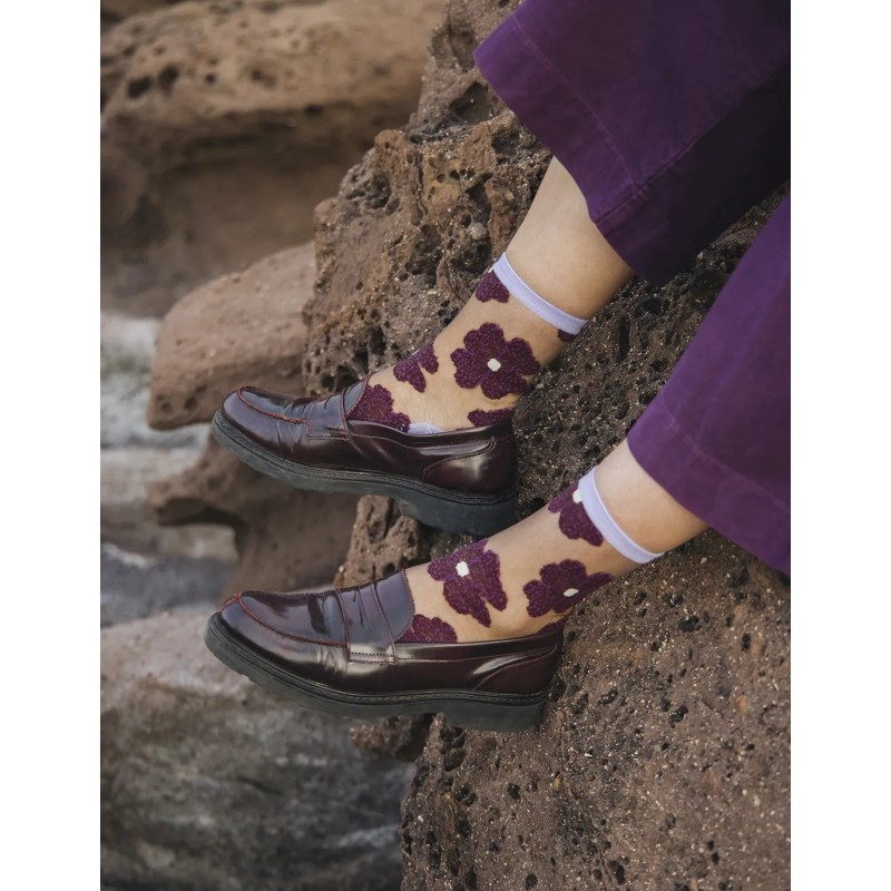 Chaussettes - atelier st eustache - Murano violette