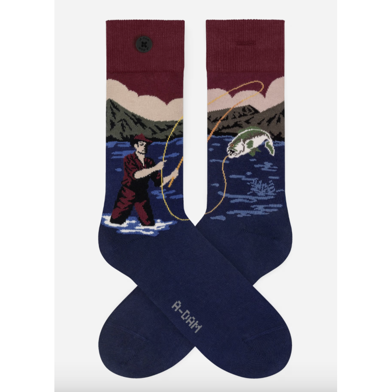 chaussettes - a-dam - navy fishing trip