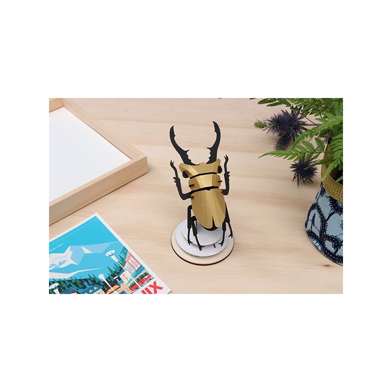 Puzzle 3d - assembli - stag bettle petituzzle 3d - assembli - stag bet