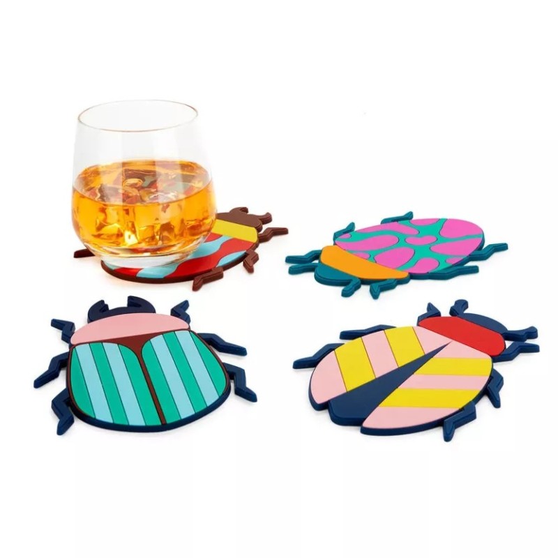 Lot de 4 dessous de verre - Balvi - The Beetles