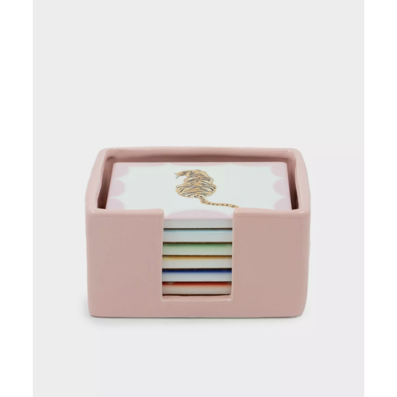 Set de 6 dessous de verre - And Nook - coaster sweet chilli