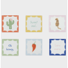 Set de 6 dessous de verre - And Nook - coaster sweet chilli