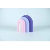Vase et serre-livres ARC - les arcadiens - violet/lilas/rose poudre/blanc