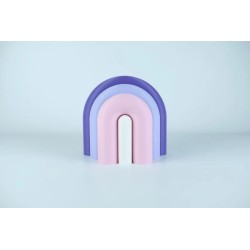 Vase et serre-livres ARC - les arcadiens - violet/lilas/rose poudre/blanc