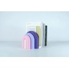 Vase et serre-livres ARC - les arcadiens - violet/lilas/rose poudre/blanc