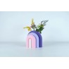 Vase et serre-livres ARC - les arcadiens - violet/lilas/rose poudre/blanc