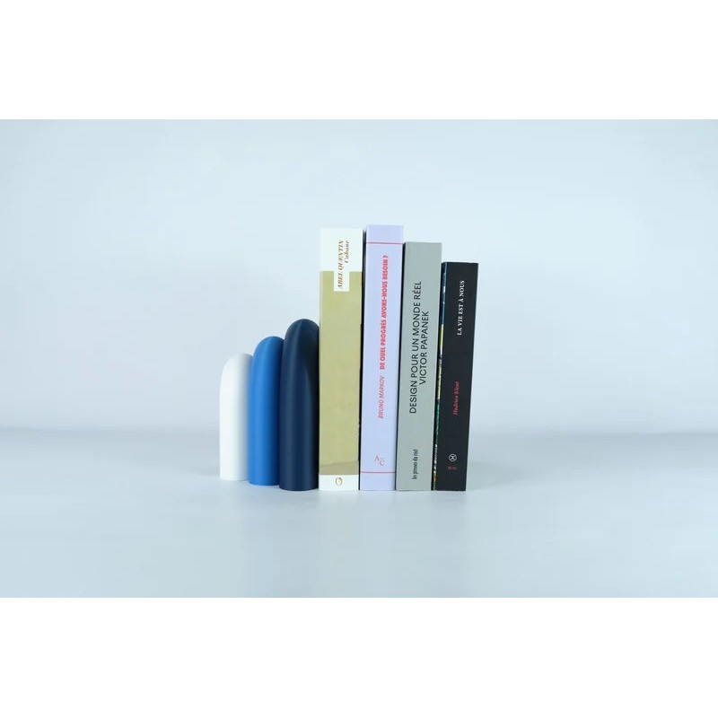 Vase et serre-livres ARC - les arcadiens - marine/bleu/blanc