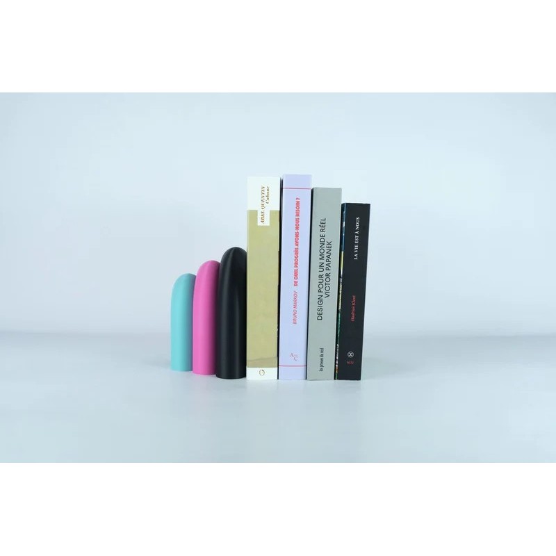 Vase et serre-livres ARC - les arcadiens - noir/rose/lagon