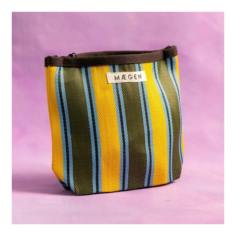 Pochette - Maegen - chocolat/jaune/olive