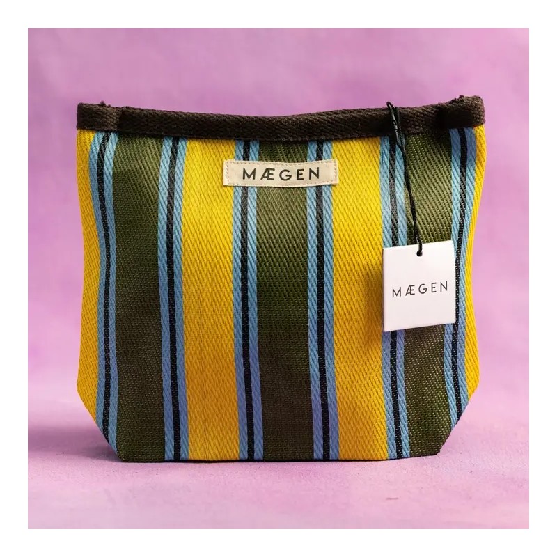 Pochette - Maegen - chocolat/jaune/olive