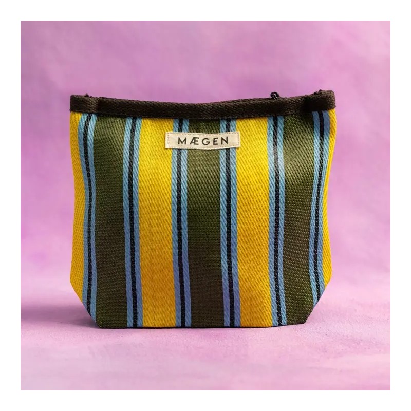 Pochette - Maegen - chocolat/jaune/olive