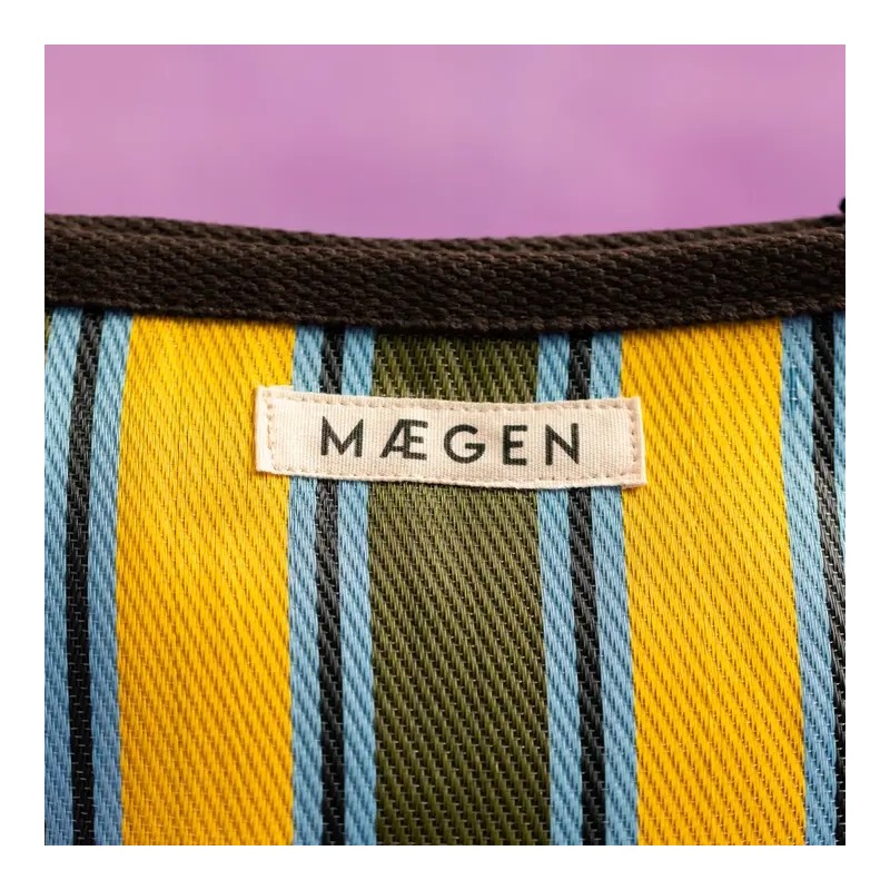 Pochette - Maegen - chocolat/jaune/olive