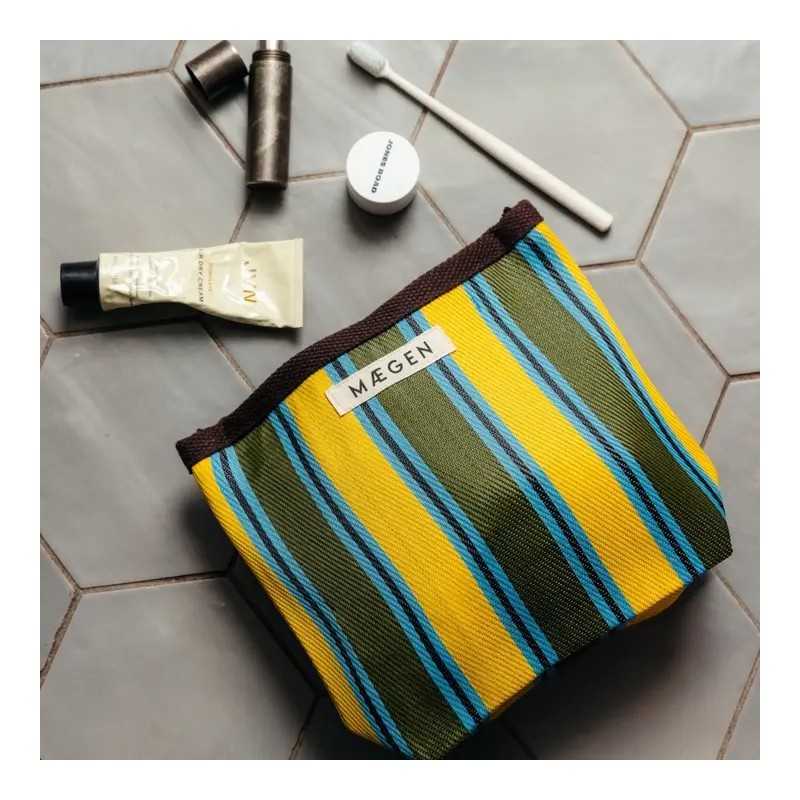 Pochette - Maegen - chocolat/jaune/olive