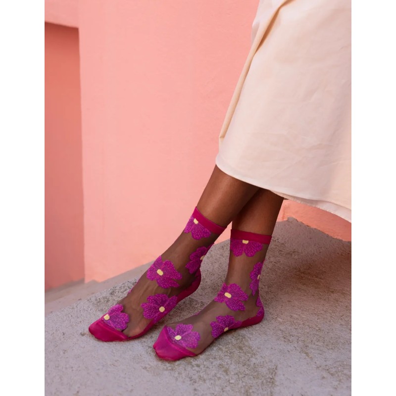 Chaussettes - atelier st eustache - Murano fuchsia