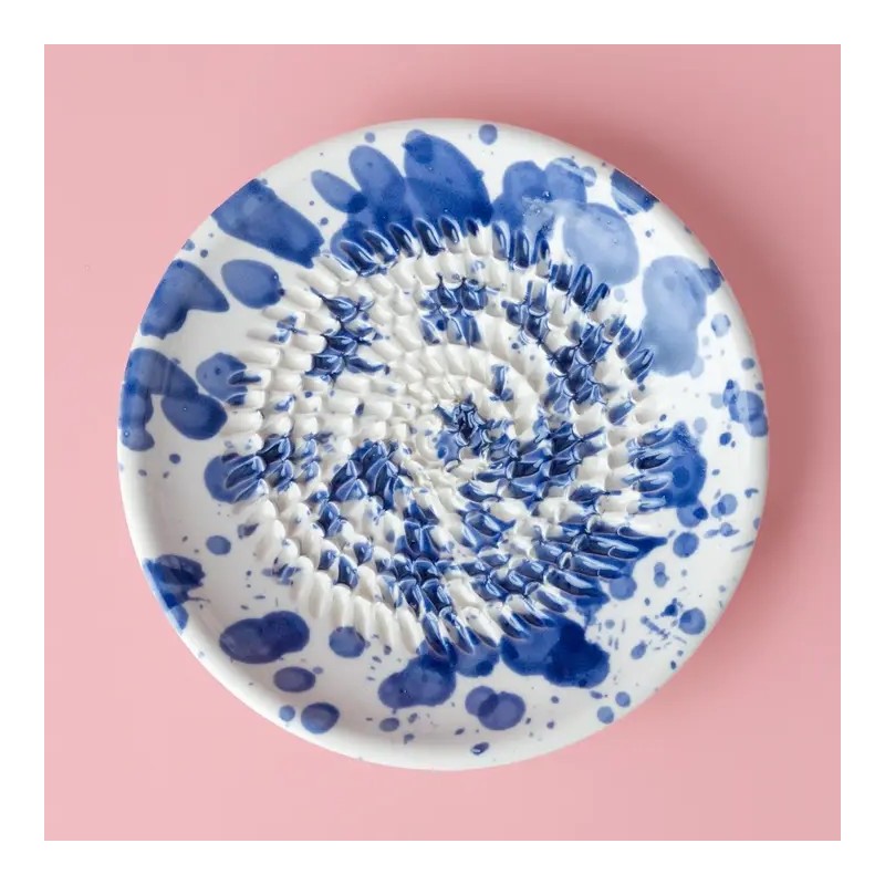 Râpe à ail en céramique - alfar - bleu blanc - petite - perse
