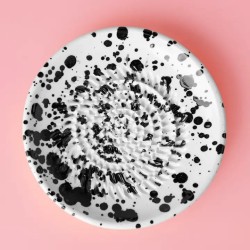Râpe à ail en céramique - alfar - noir blanc - petite - granito