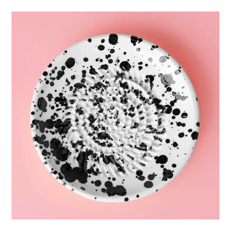 Râpe à ail en céramique - alfar - noir blanc - petite - granito