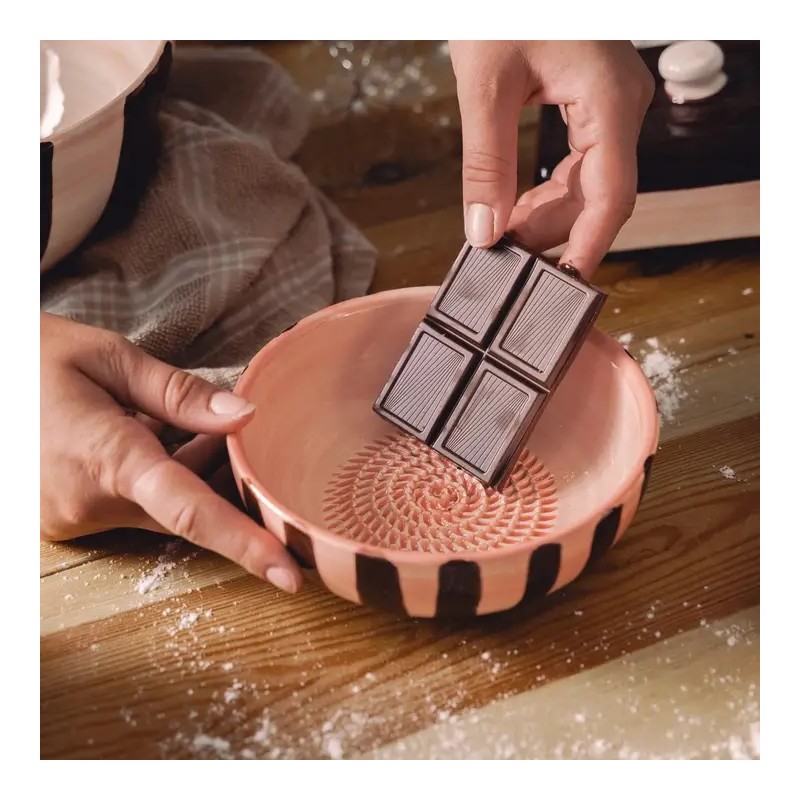 Râpe à ail en céramique - alfar - rose marron - moyen